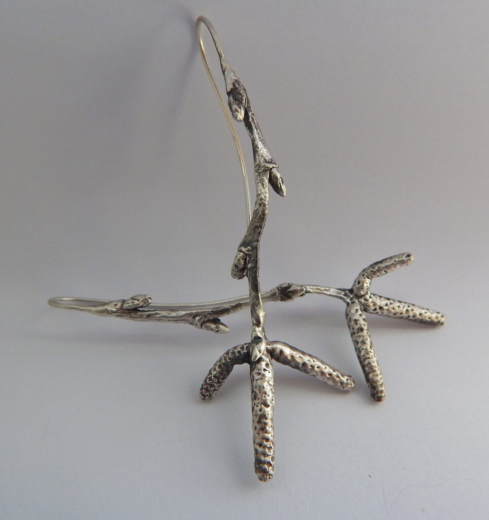 6. “Alder Catkins” wires, 2025 Materials: Sterling silver Size: 7cm long Price: $150